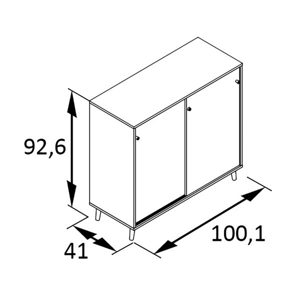 Serie 500 Aktenschrank U 1000 ST, fjord
