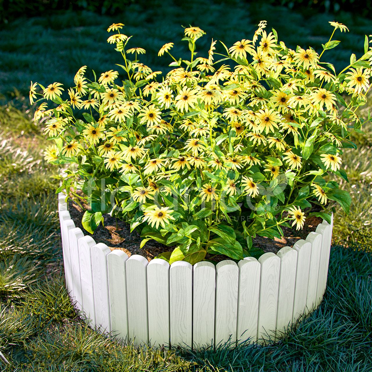 Pemicont Rollborder Flexibler Holzzaun Rolborder Beeteinfassung Rasenkante Gartenzaun