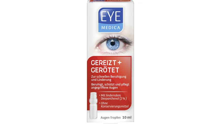 EyeMedica Augentropfen Gereizt + Gerötet 10 ml