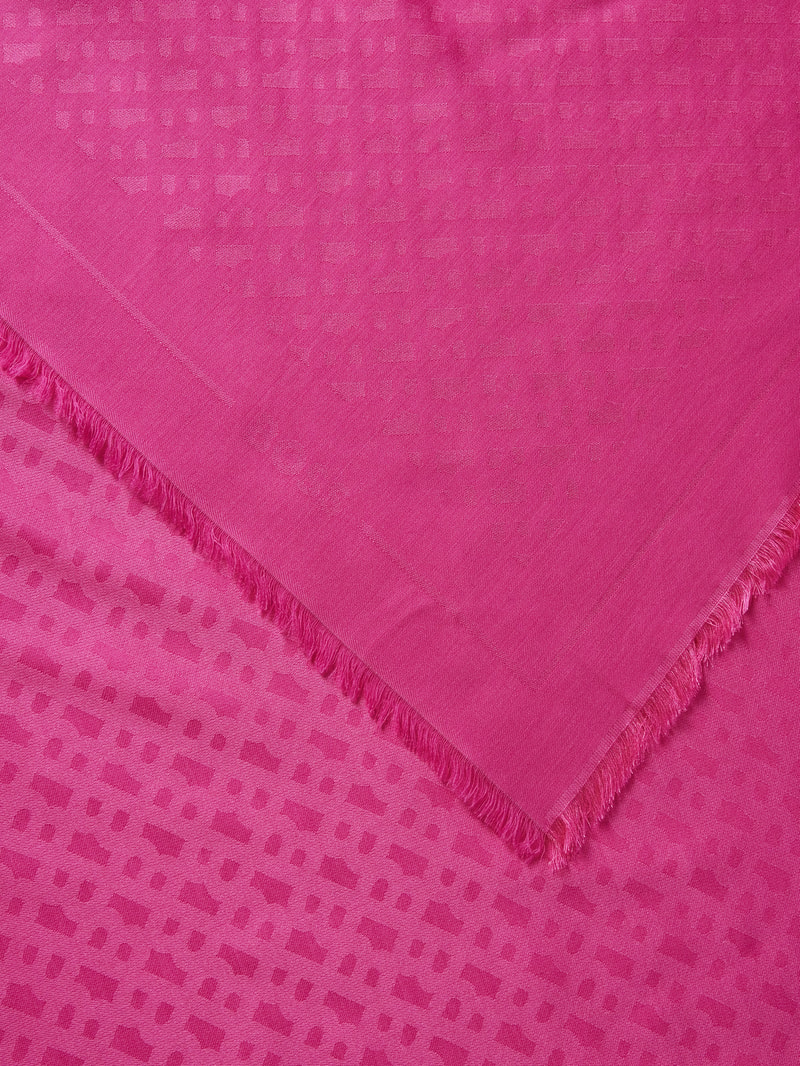 Schal mit Allover-Muster Modell 'Ledonia' in pink