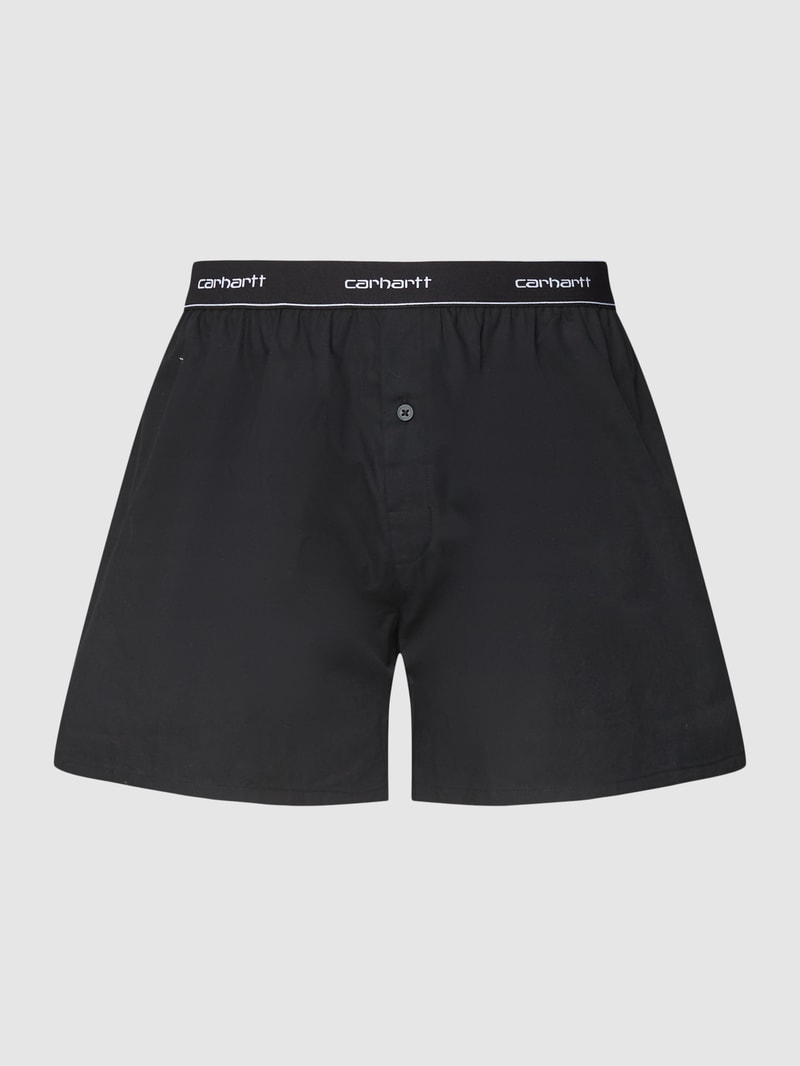 Boxershorts mit Logo-Stitching Modell 'Script' in schwarz