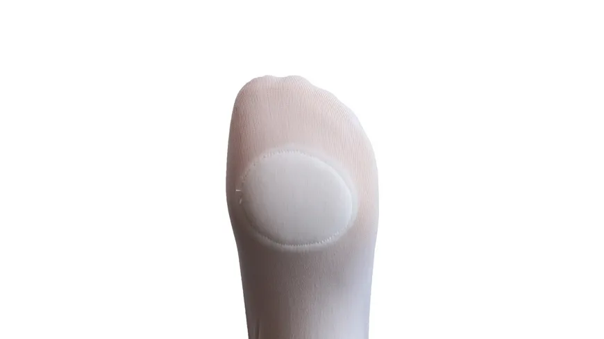 Steps Damen Füßlinge Ballerina mit Pad Super Soft weiß