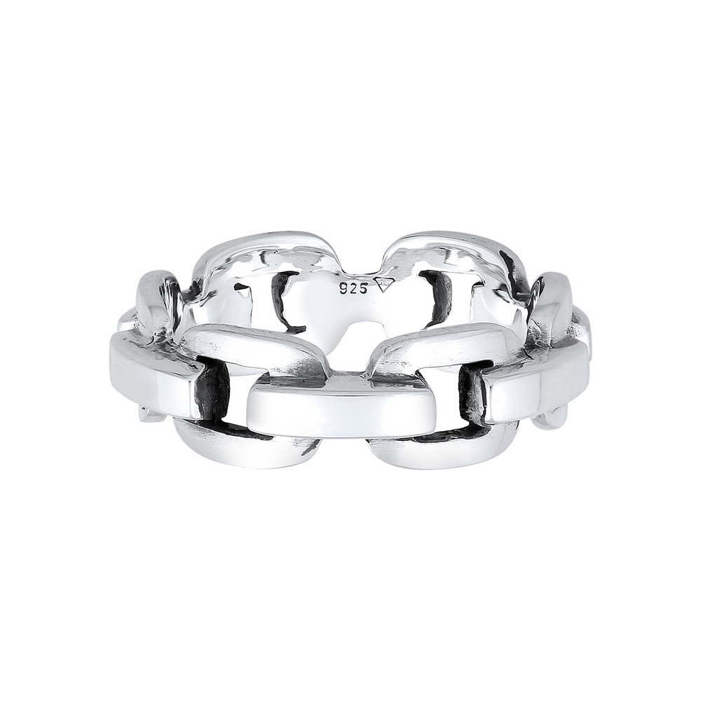 KUZZOI KUZZOI Bague Chaîne pour homme d'aspect robuste en argent sterling 925 Bague