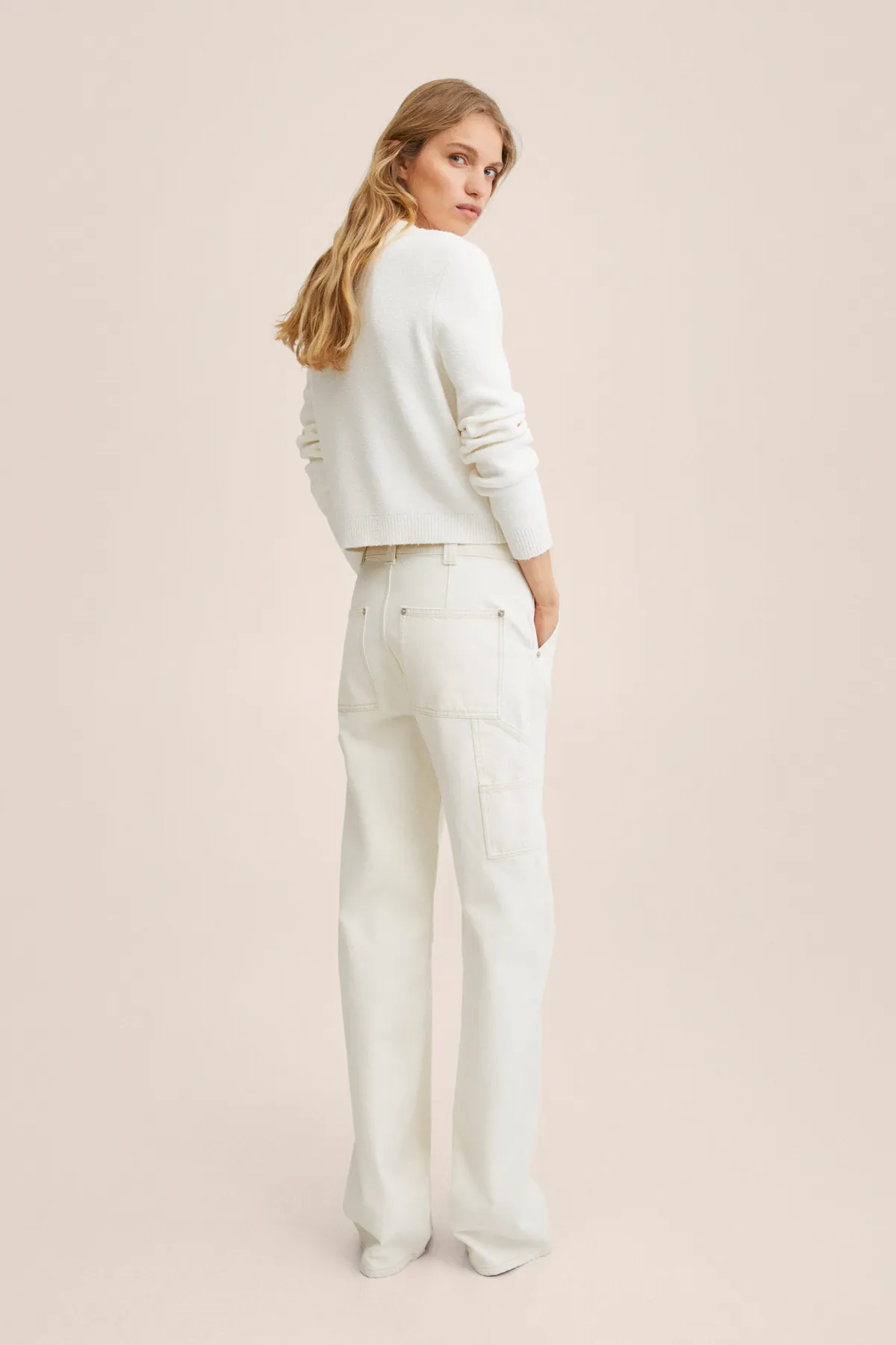 MANGO  Ecru Damenjeans 27085805