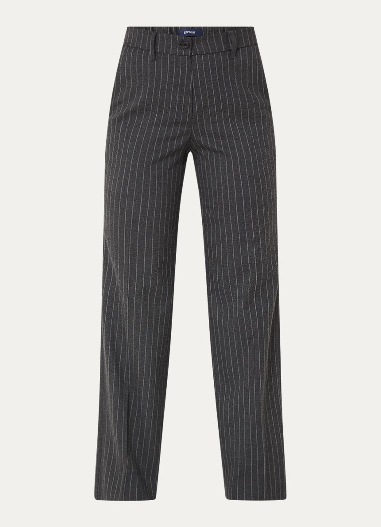 Pantaloni Gardeur Franca cu talie înaltă, croială dreaptă, dungi laterale delicate și buzunare laterale.
