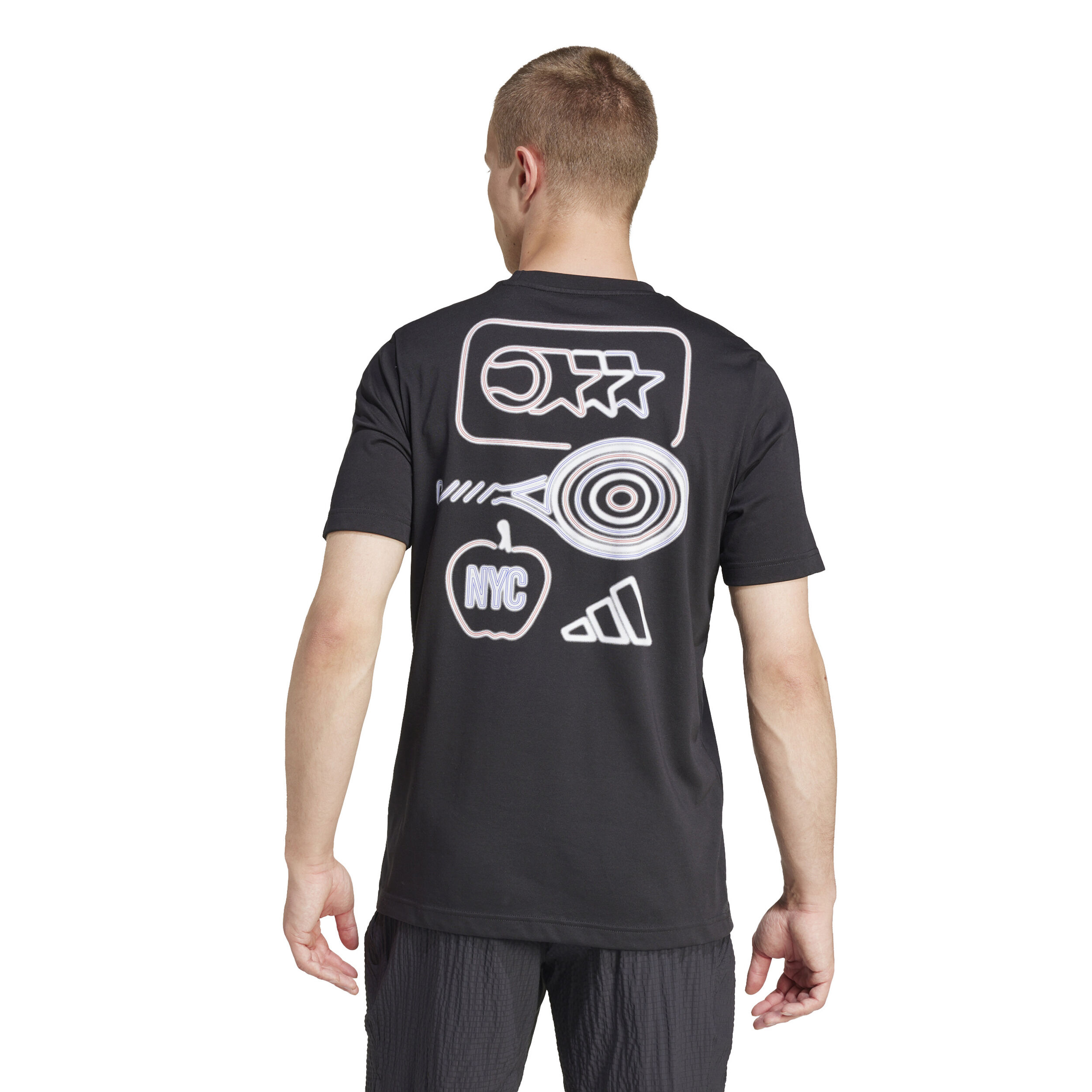 City Graphik T-Shirt Herren - Schwarz