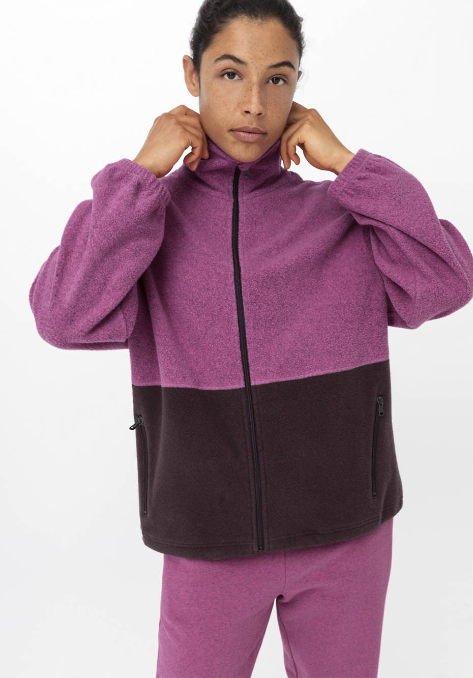 BetteRecycling Fleecejacke aus reiner Bio-Baumwolle