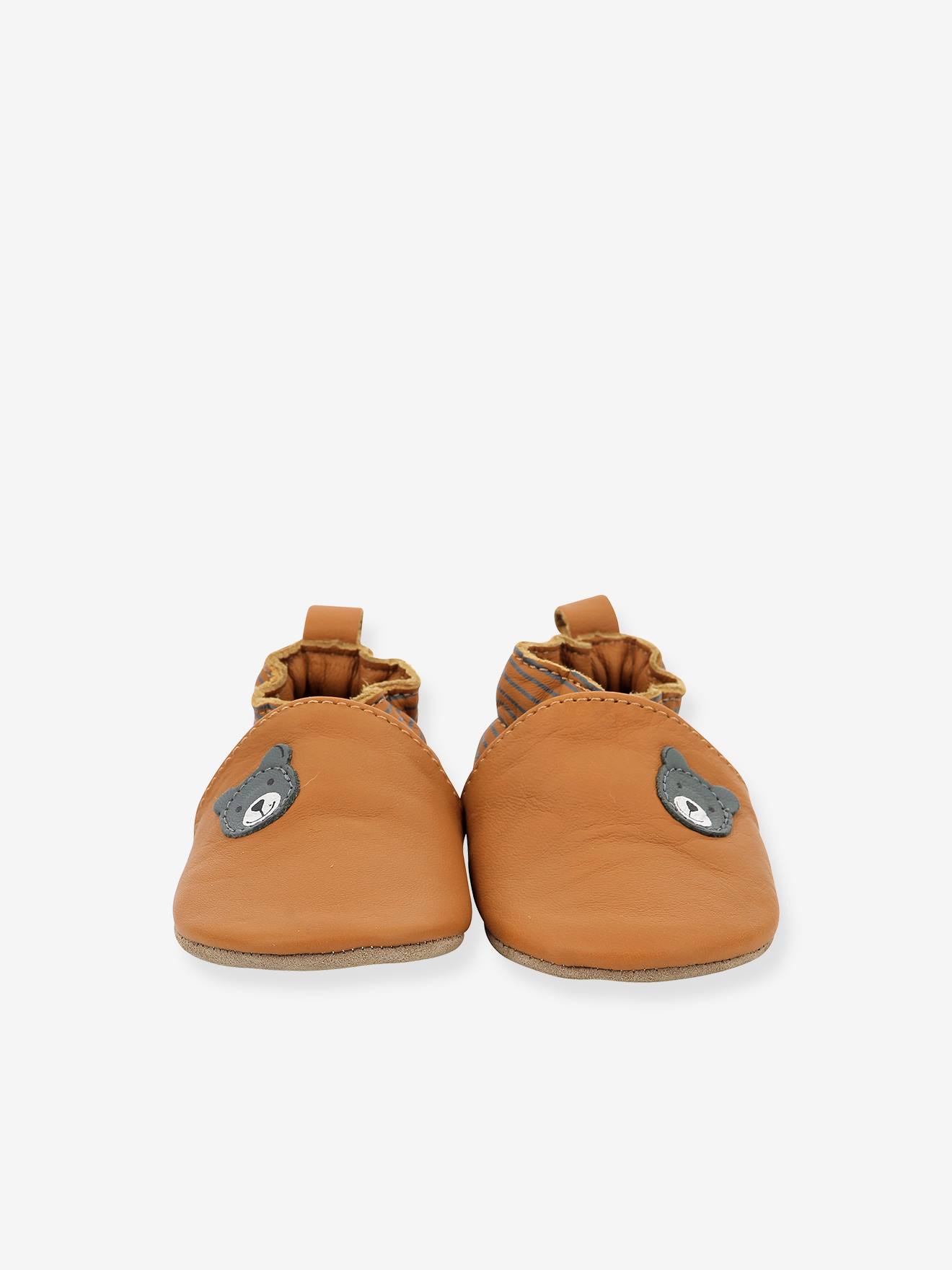Robeez Baby Krabbelschuhe DOUBEAR ROBEEZ, pflanzlich gegerbt - camel