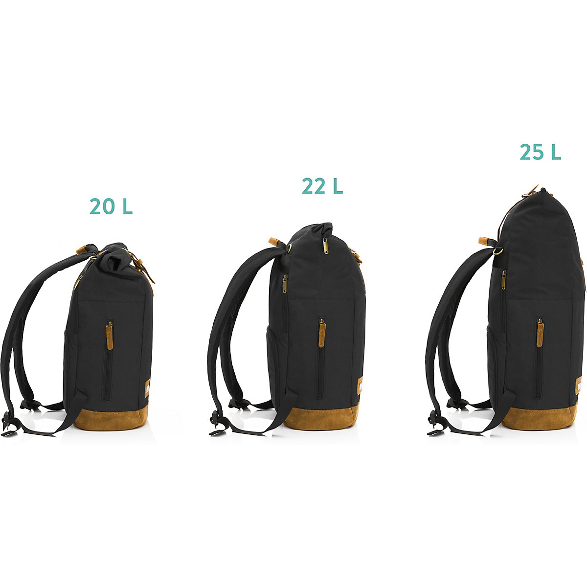 Wickelrucksack Berlin, schwarz