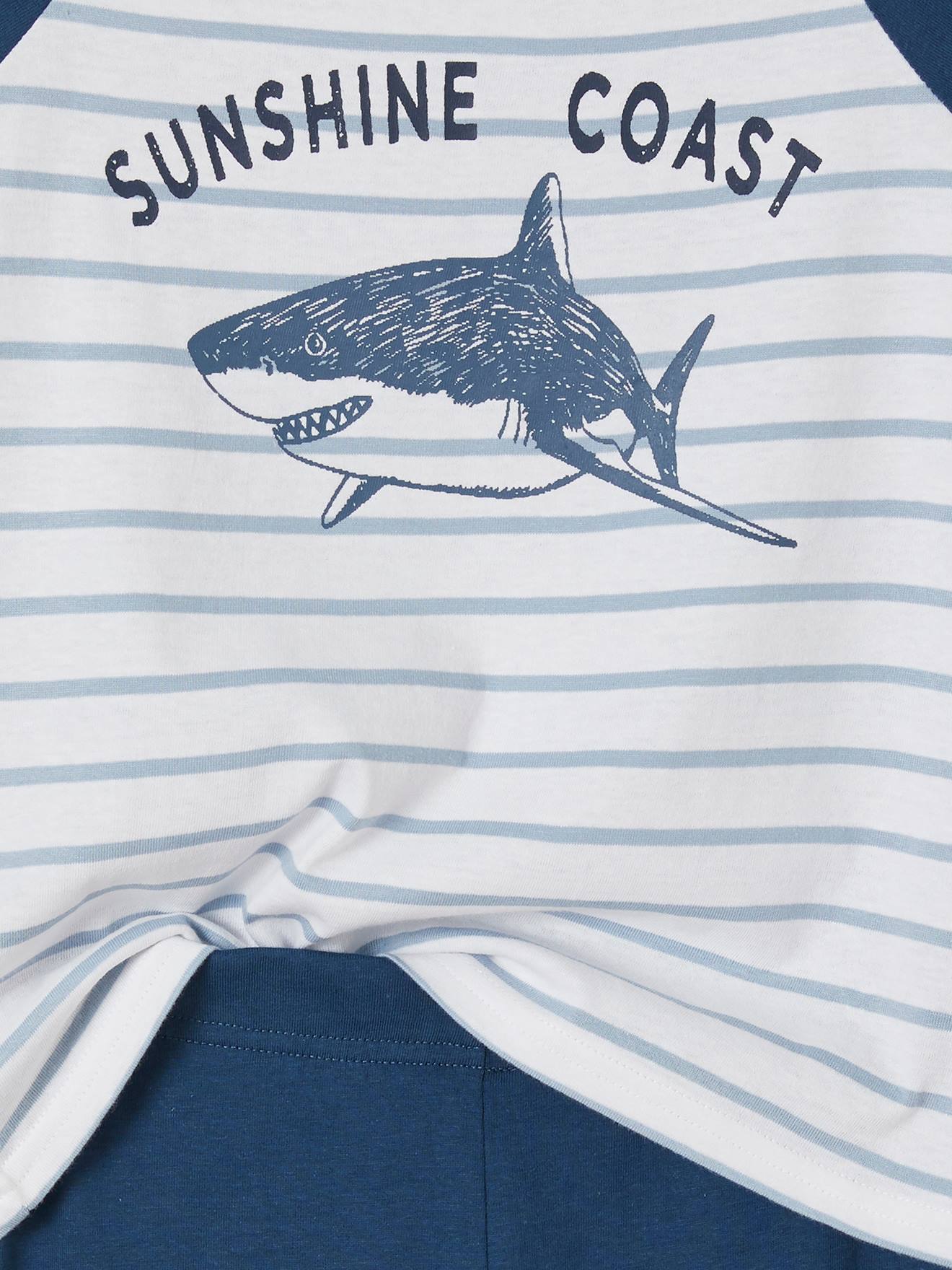 Lot pyjama + pyjashort océan garçon lot bleu