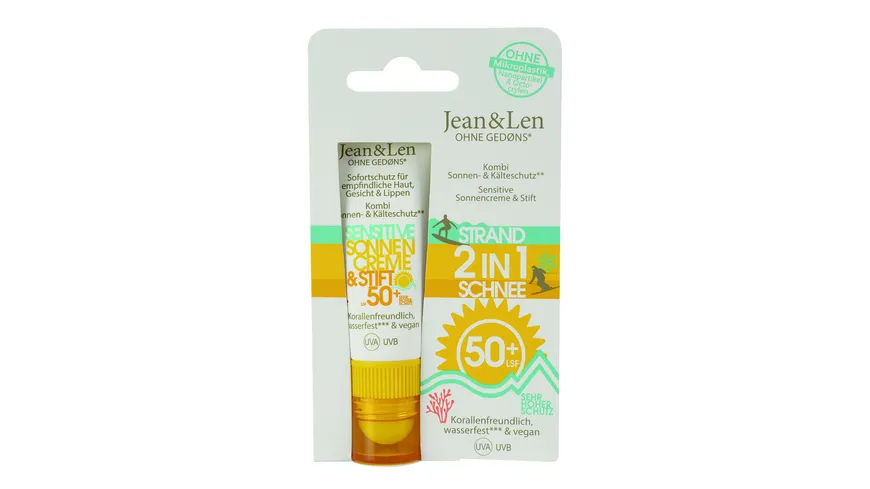 Jean&Len Sensitiver Sonnencreme & Stift LSF50+ 20 ml