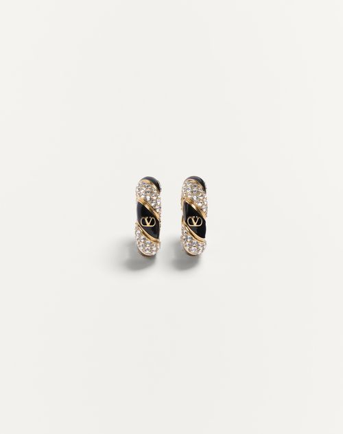 Valentino Pas Plus øreringe i metal, emalje, perle og Swarovski® krystaller