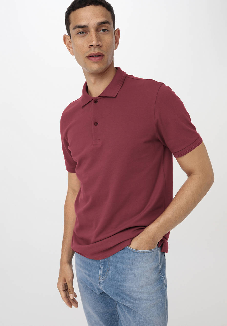 Poloshirt Zwirnjersey aus reiner Bio-Baumwolle