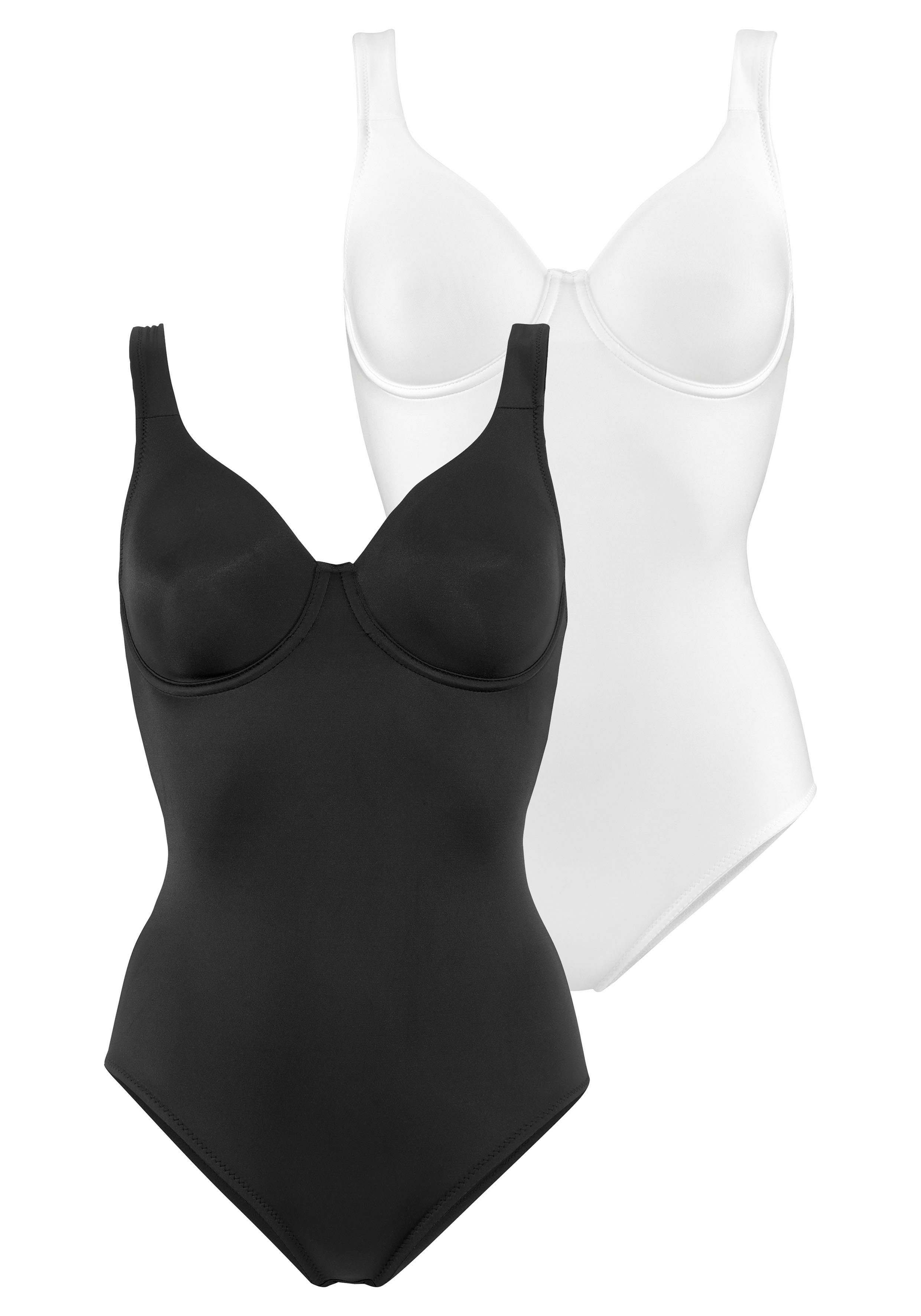 Nuance T-Shirt-Body (2er-Pack) mit Bügel, Basic Dessous