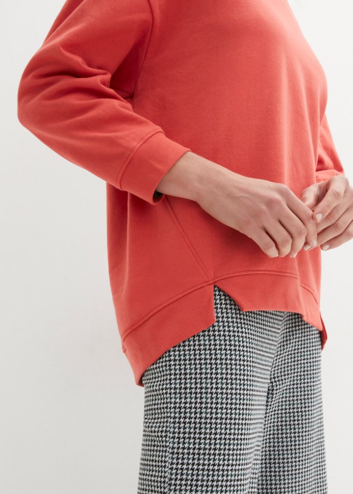 Oversize Sweatshirt mit Schlitzdetail