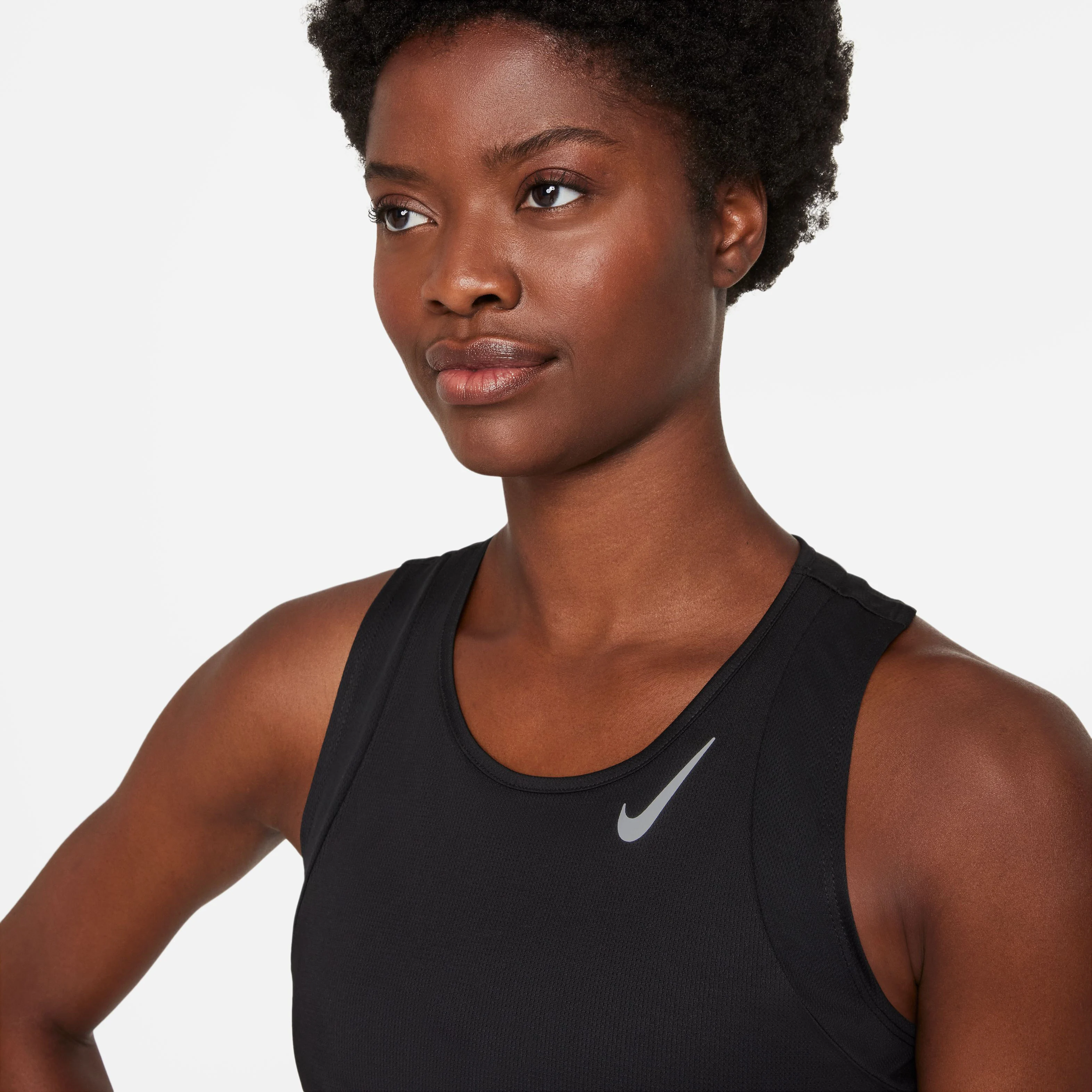 Dri-Fit Fast Crop Tank-Top Damen - Schwarz