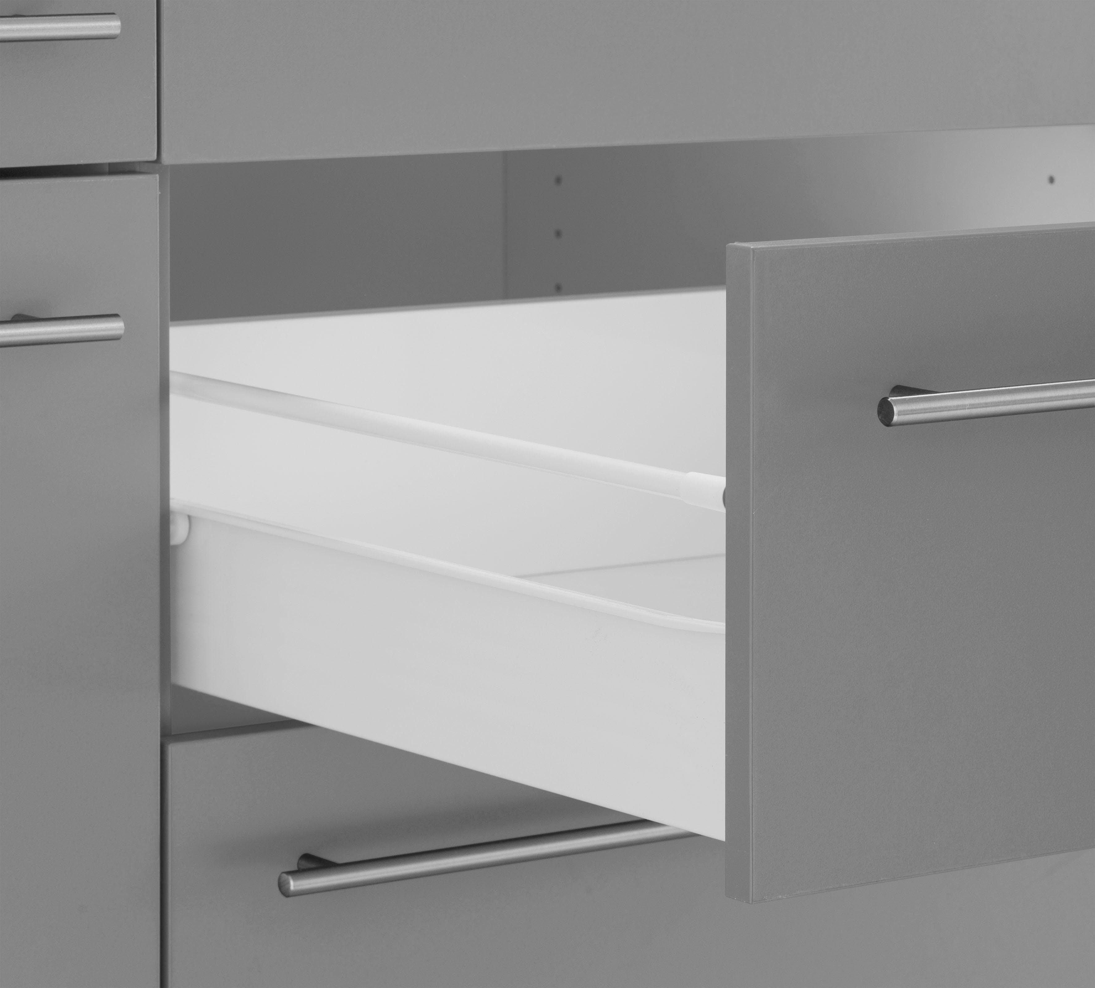 OPTIFIT Winkelküche Bern, Hanseatic E-Geräte, Stellbreite 285 x 175 cm, mit Induktionskochfeld
