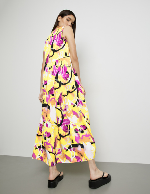 Ärmelloses Maxikleid mit Flower-Print