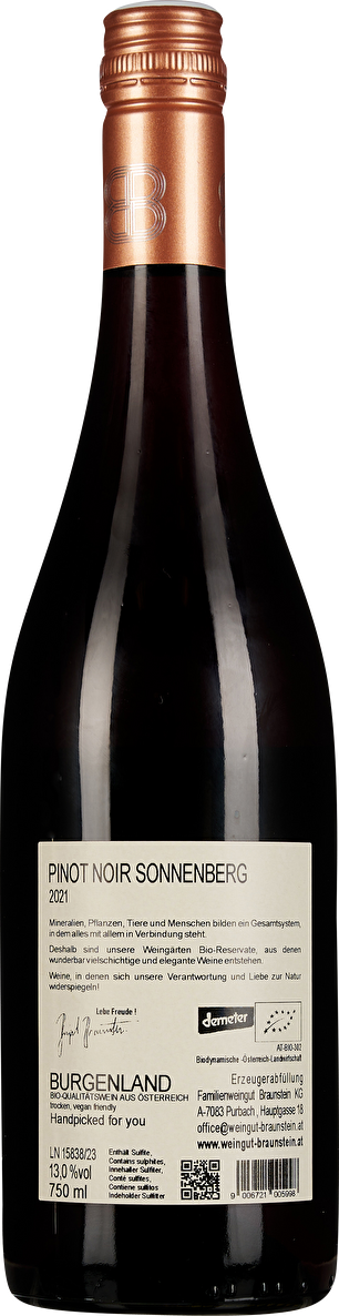 Braunstein Pinot Noir vom Sonnenberg 2021