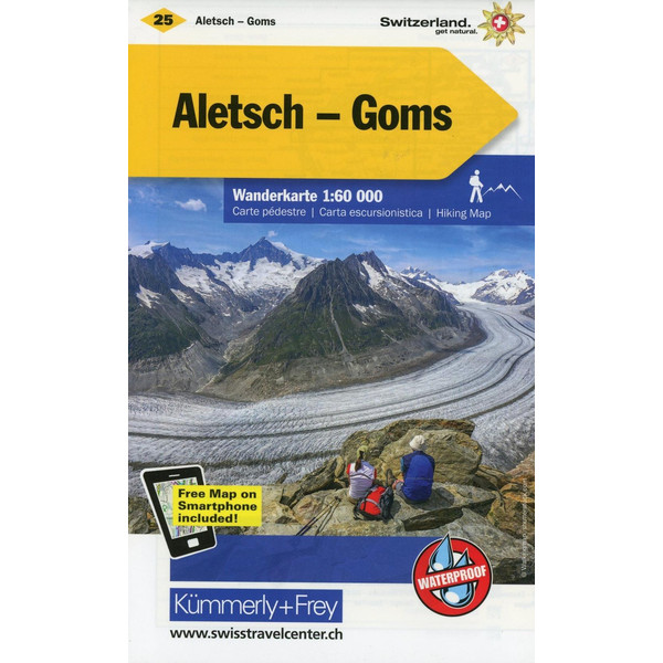 KuF Schweiz Wanderkarte 25 Aletsch / Lötschental / Goms 1 : 60 000 - Wanderkarte