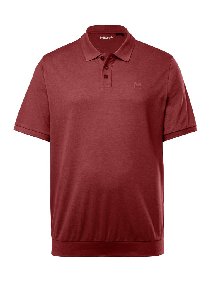 Men Plus Poloshirt in kupfer braun günstig kaufen