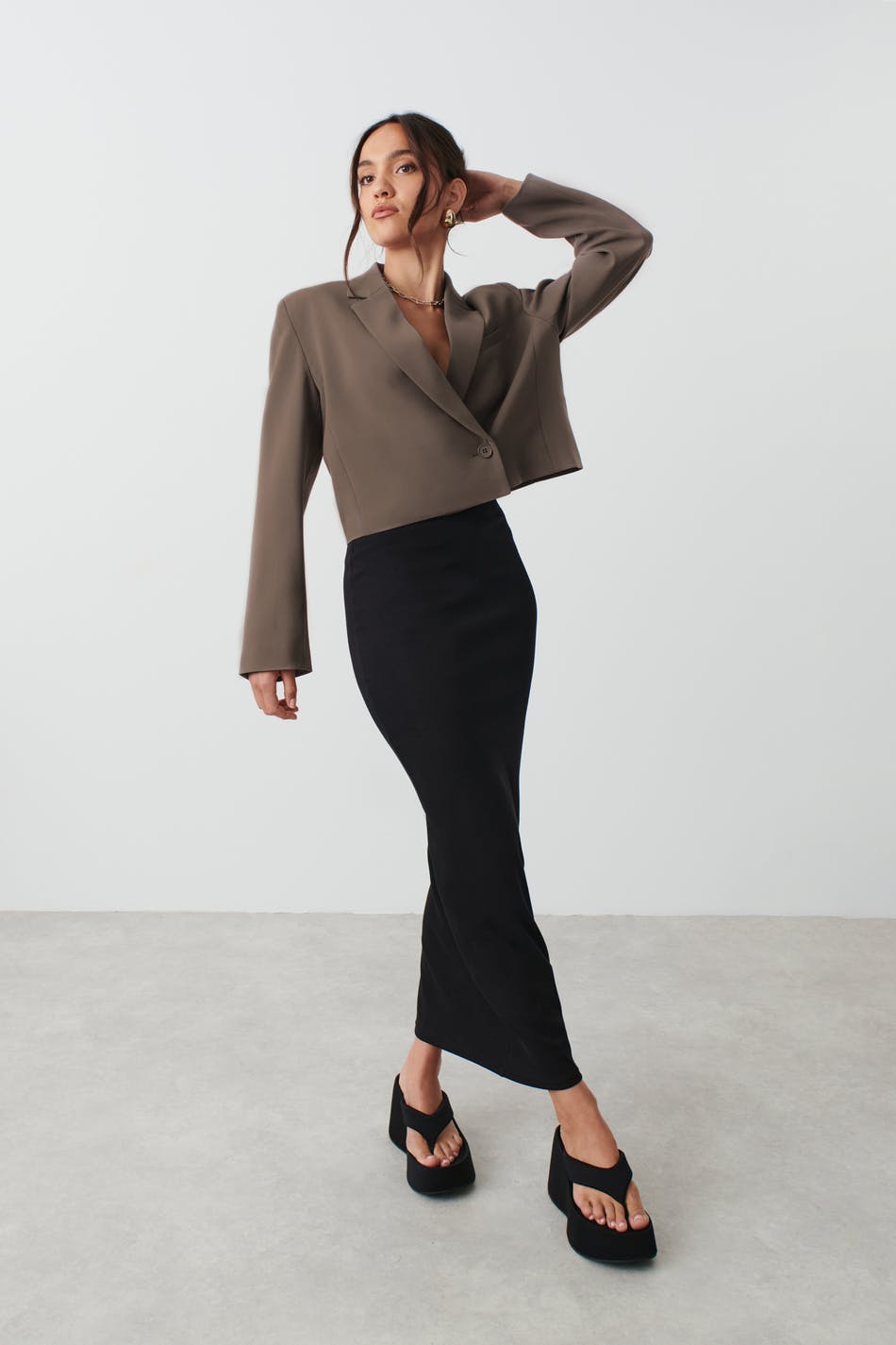 Boxy cropped blazer