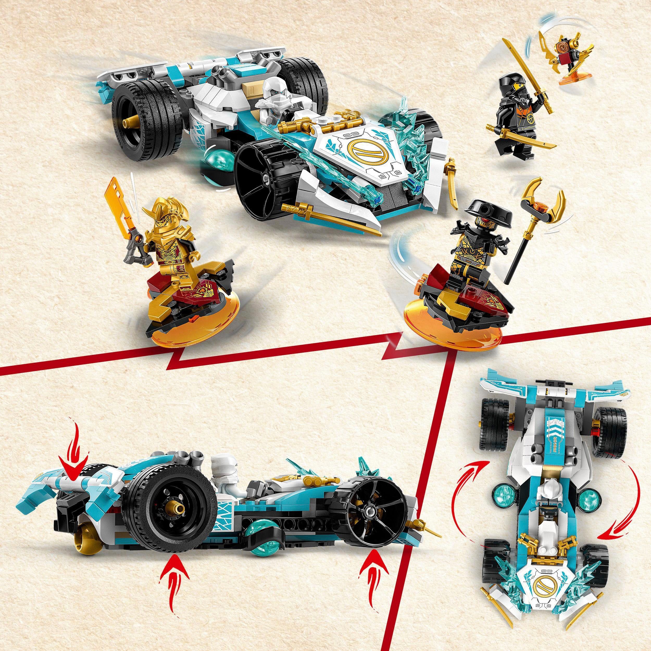 LEGO® Konstruktionsspielsteine Zanes Drachenpower-Spinjitzu-Rennwagen (71791), LEGO® NINJAGO, (307 St), Made in Europe