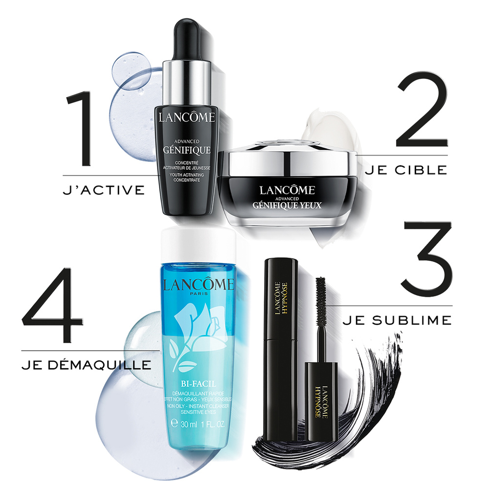Lancôme Advanced Génifique Coffret Routine Anti-Âge Crème Yeux + Sérum, Mascara & Démaquillant