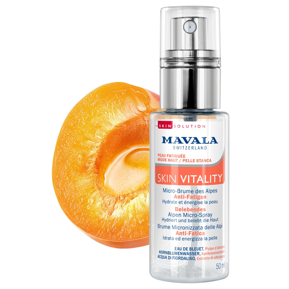 Mavala SKIN VITALITY Micro-Brume des Alpes Anti-fatigue, form at voyage