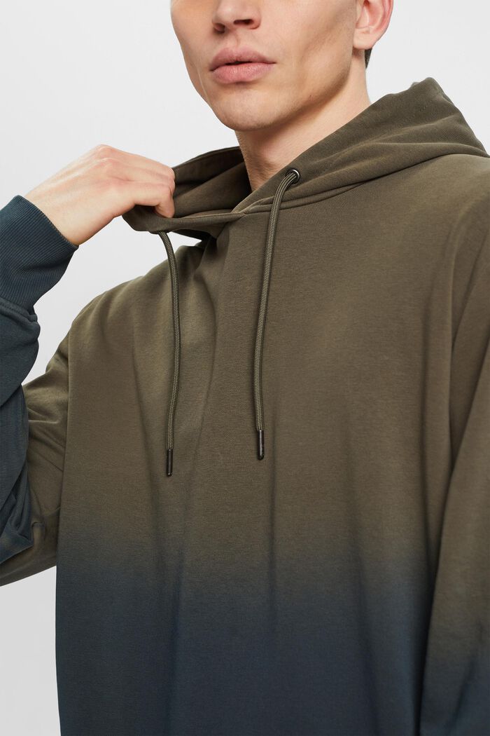 Hoodie mit zweifarbigem Spray-Effekt