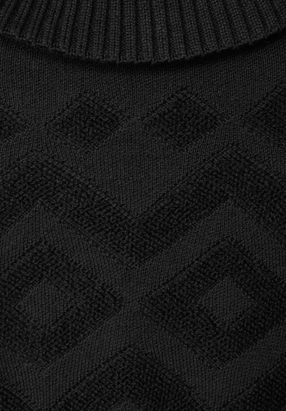 Street One Jacquard Rollkragen Pullover