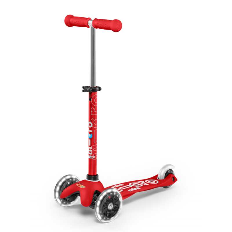 Trottinette 3 Roues - Mini Micro Deluxe Rouge Led