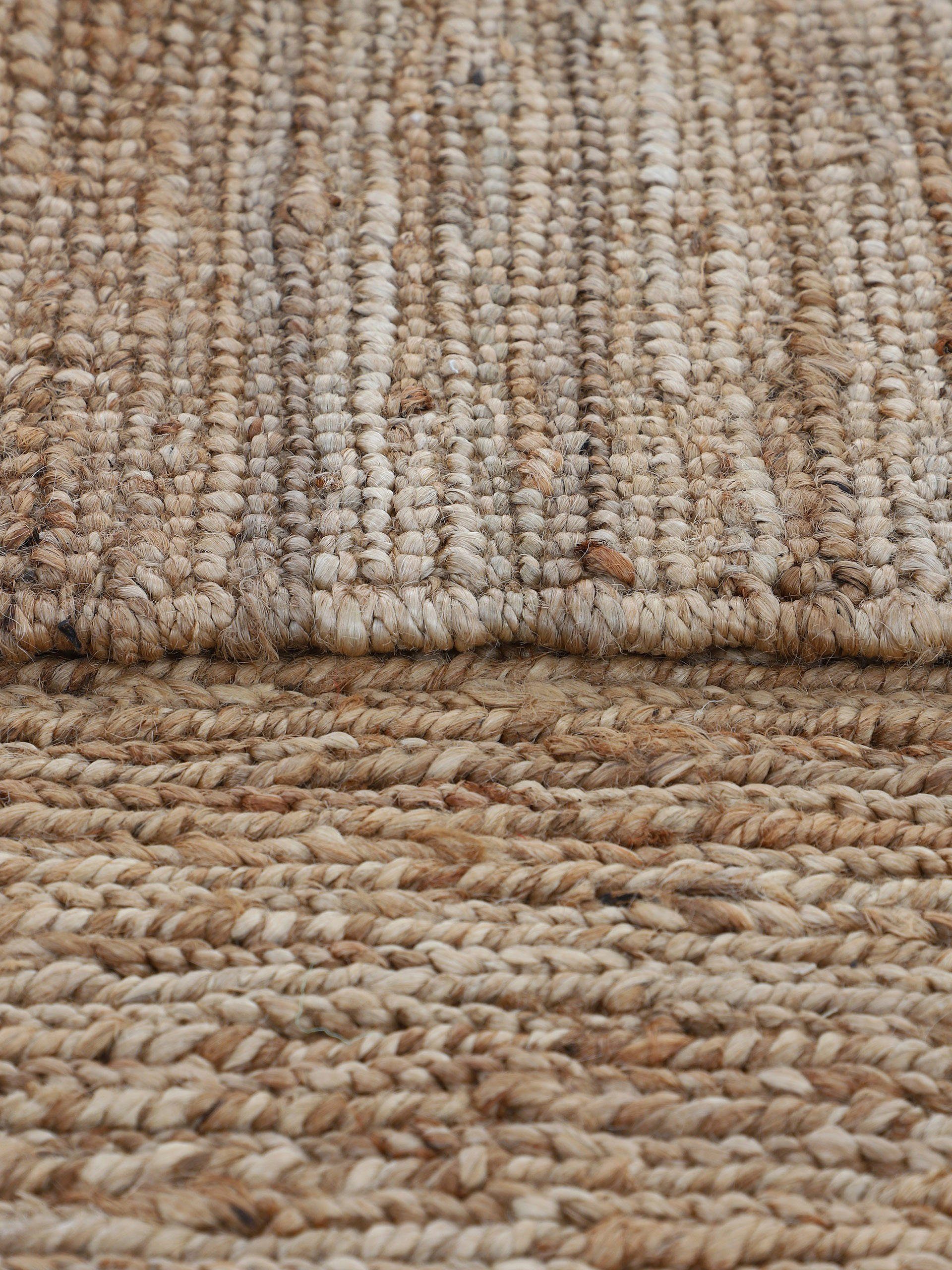 Läufer Nala Juteteppich, carpetfine, rechteckig, Höhe: 9 mm, wendbar, aus 100% Jute, in vielen Größen und Formen, quadratisch, rund