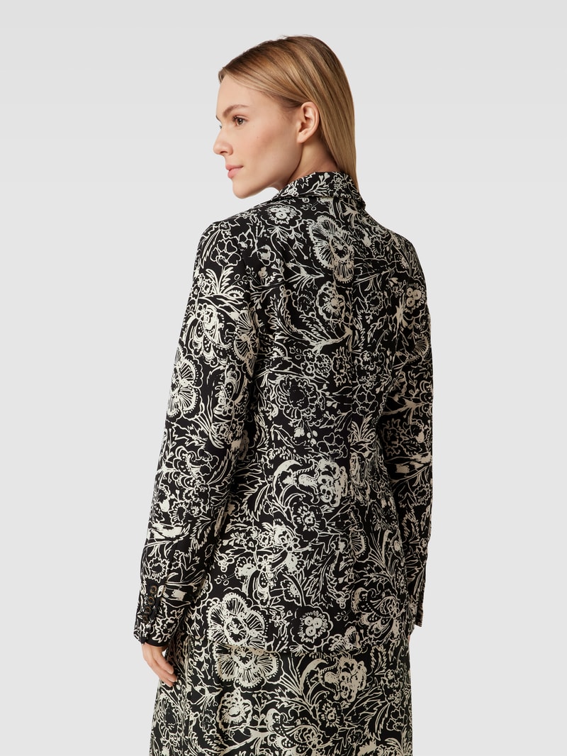Blazer mit Reverskragen Modell 'Paul' in schwarz