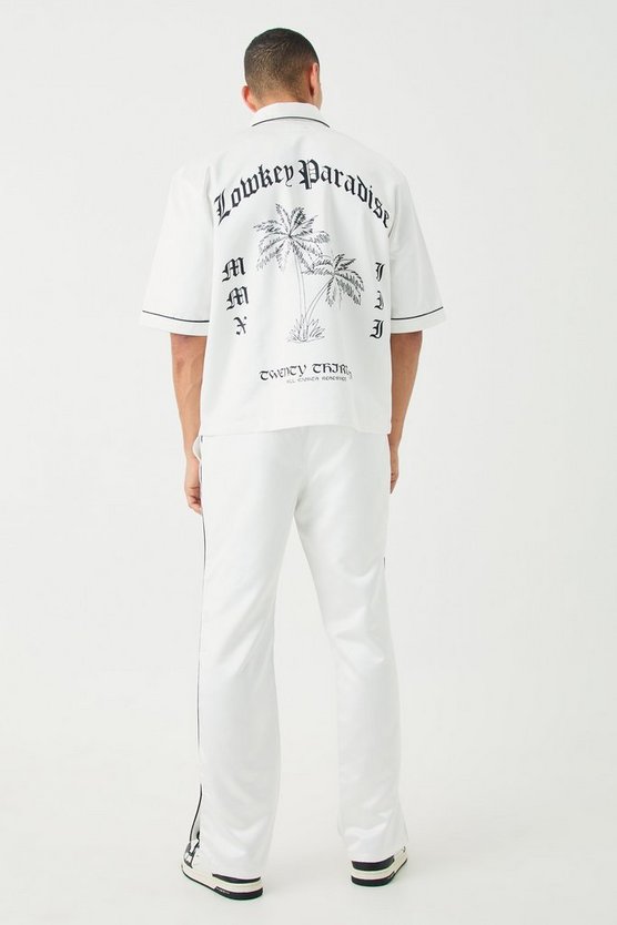 Core Split Hem Satin Trouser