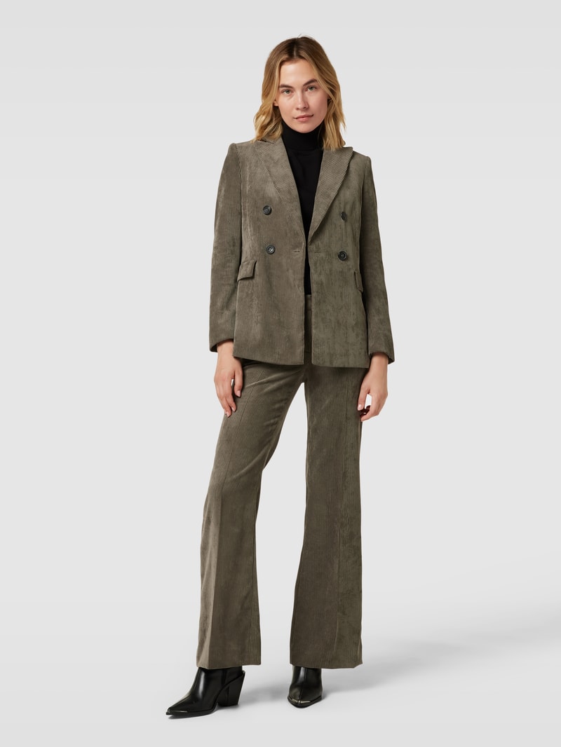 Anzughose aus Cord in khaki