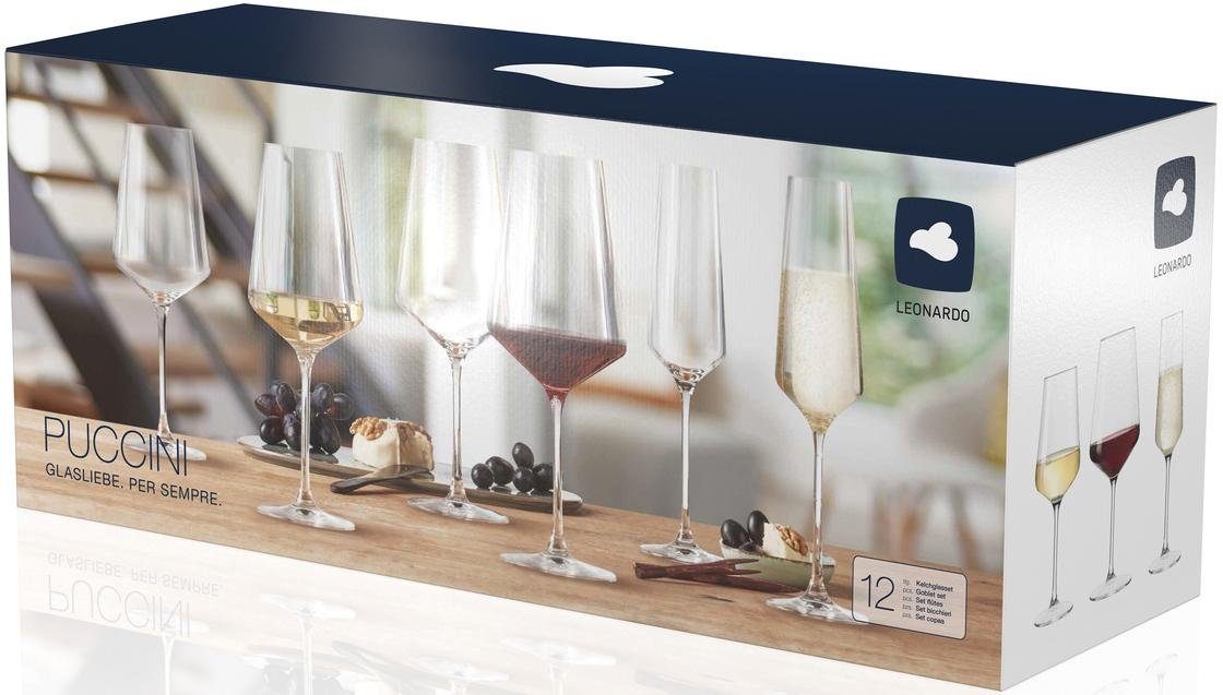 LEONARDO Gläser-Set Puccini, Glas, Teqton-Qualität, 12-teilig
