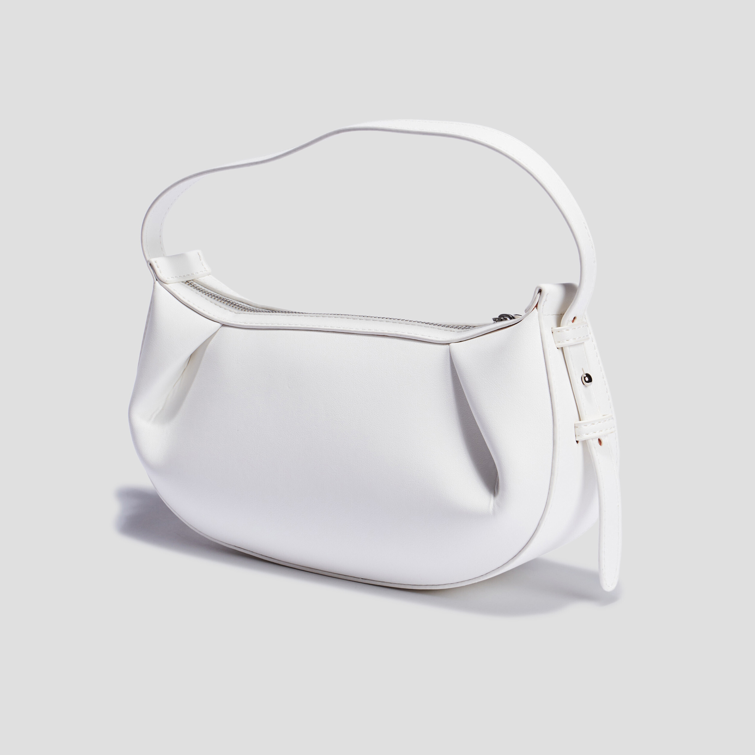 Sac baguette avec détail bijou blanc femme | La Halle
