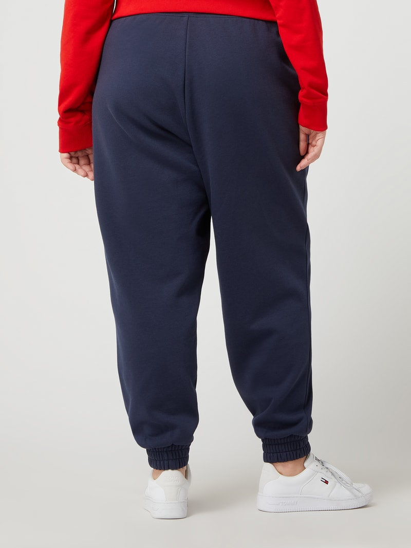 PLUS SIZE Sweathose mit Logo-Stickereien in marineblau