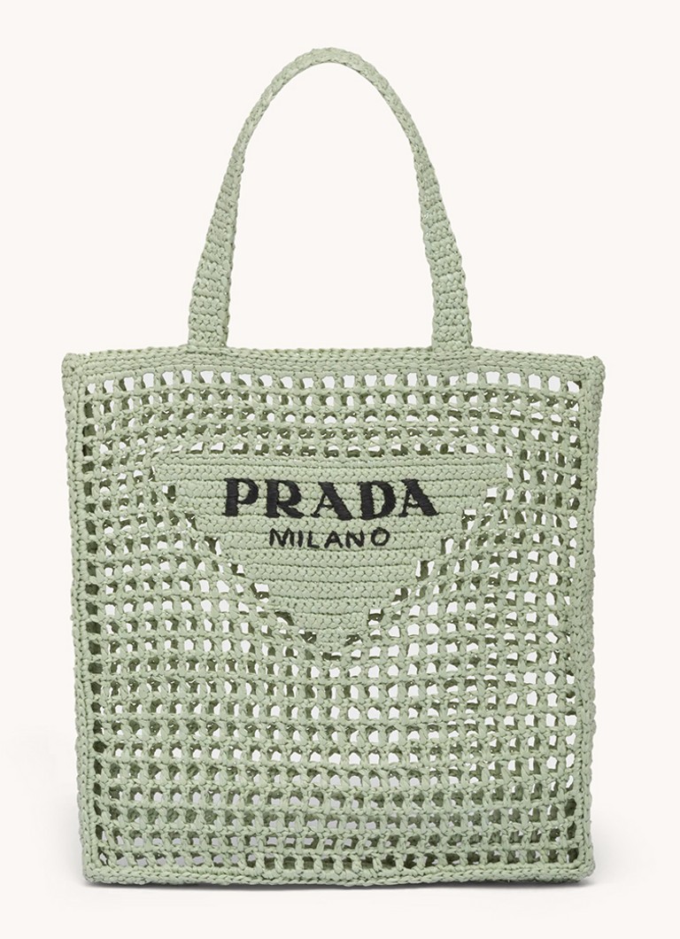 Prada raffia shopper