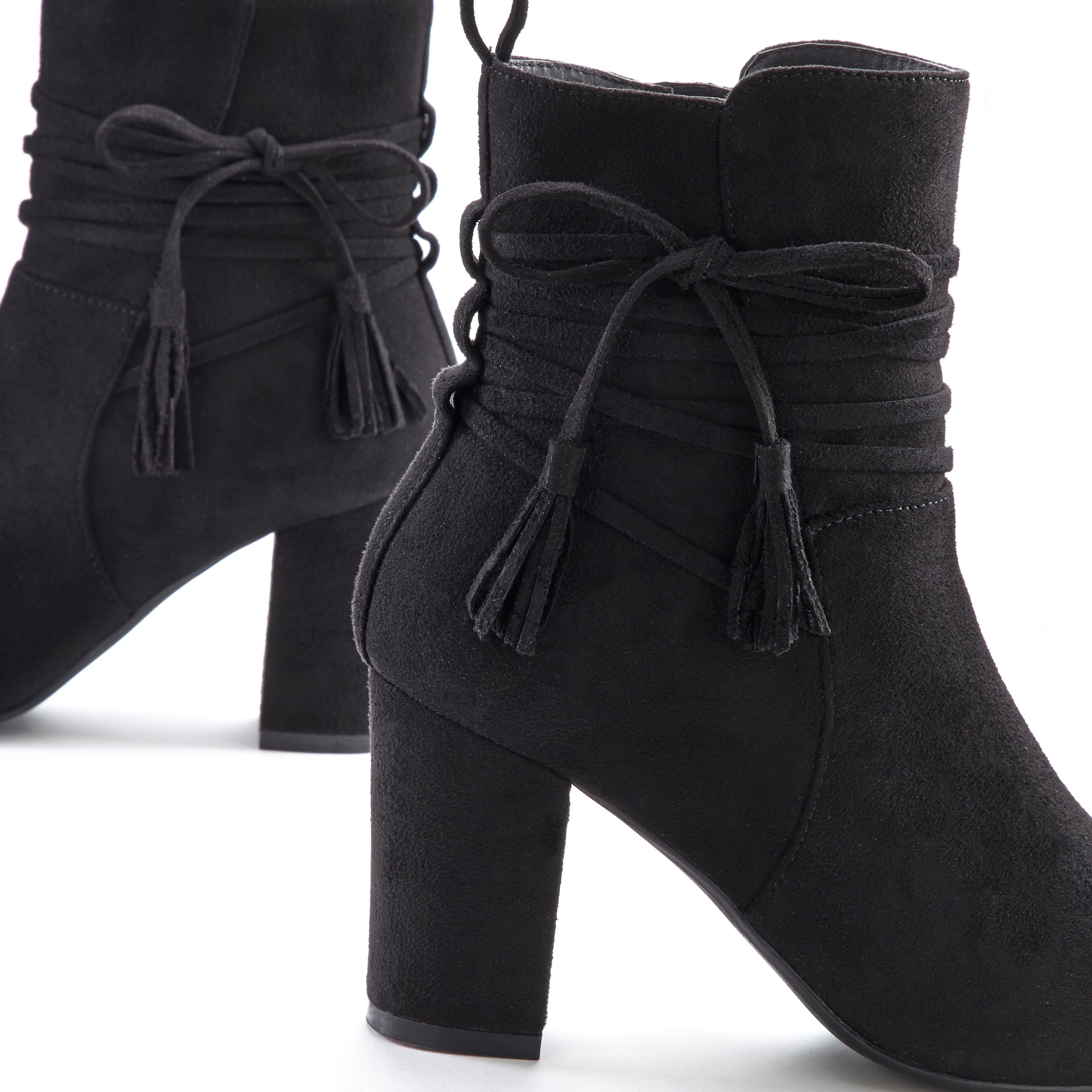 LASCANA Stiefelette, High-Heel-Stiefelette, Ankle Boots, Stiefel mit Blockabsatz
