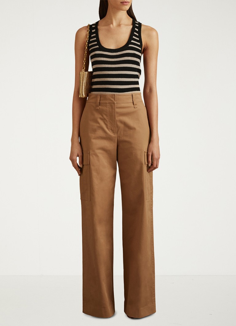 Top Reiss Everlyn in misto lana a righe stampate