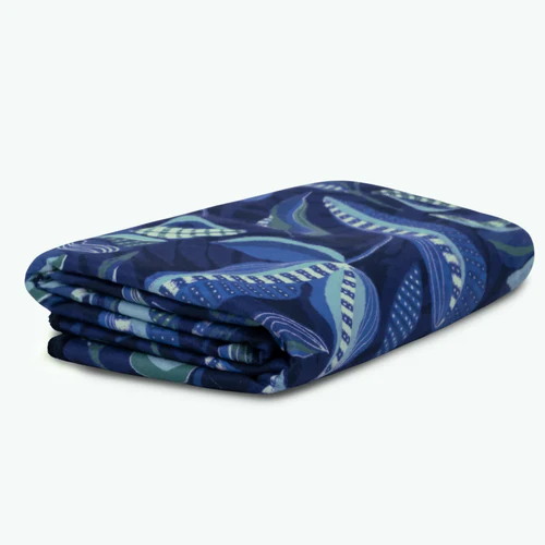 Fontainebleau - Blue rectangular microfiber towel