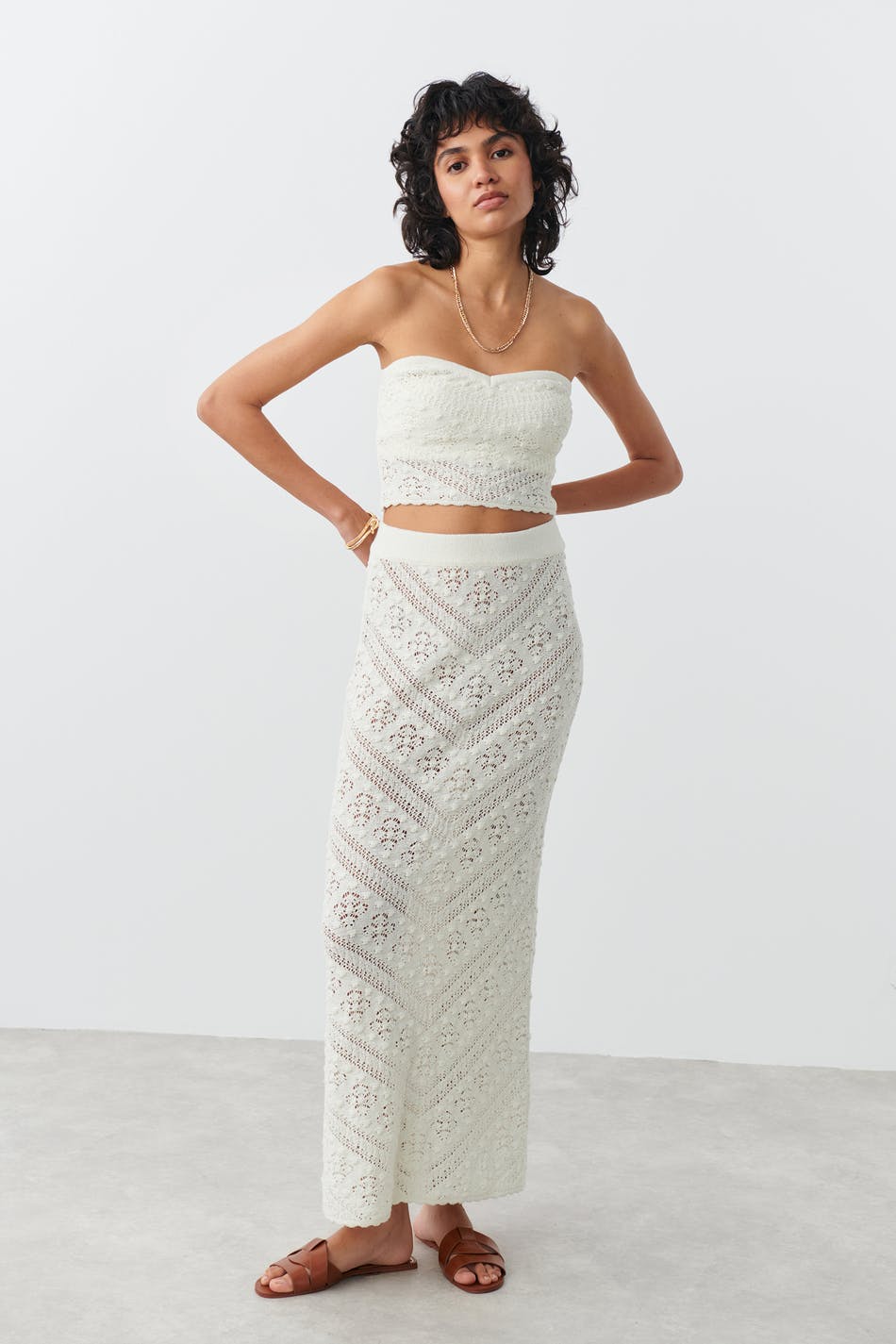 Crochet maxi skirt