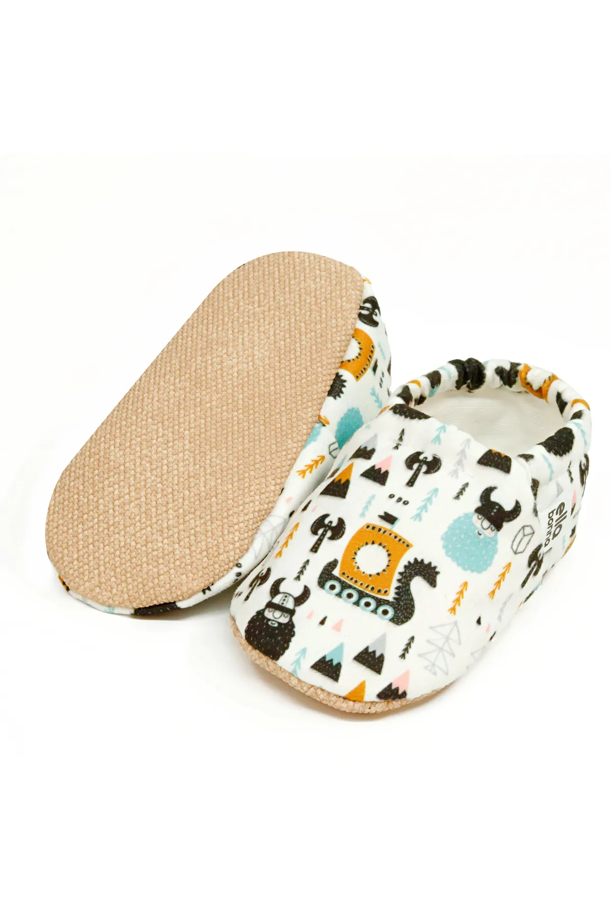 Ella Bonna  Anti-Rutsch-Sohle Vikings Baby-Schuhe, Heimstiefel, Hausschuhe, Kinderzimmer-Schuhe, Hausschuhe