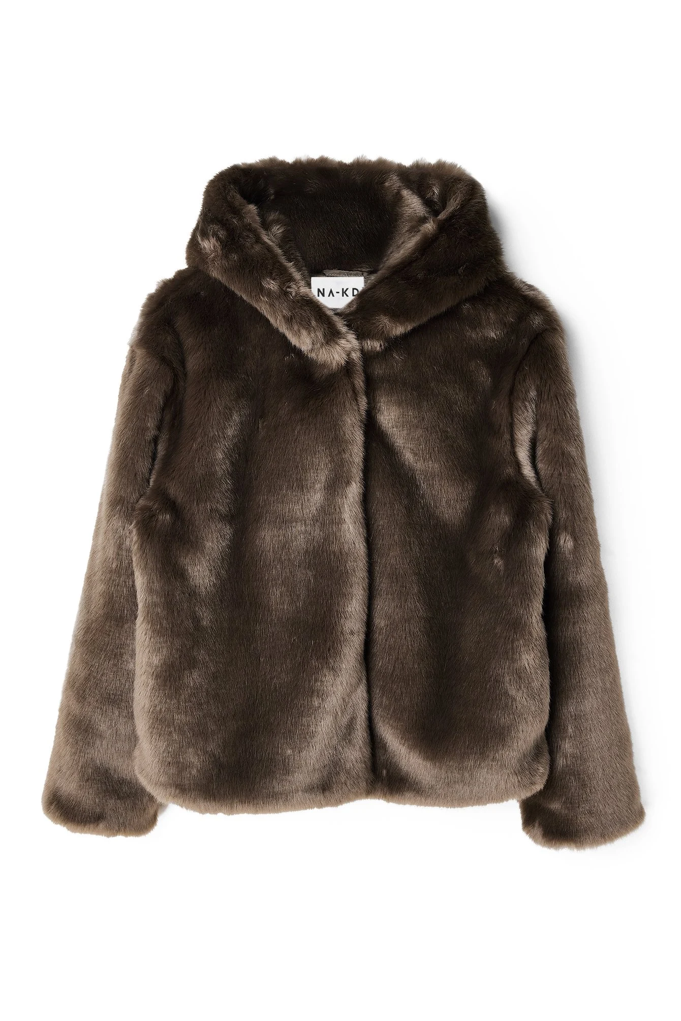 Kapuzenjacke mit Kunstpelz