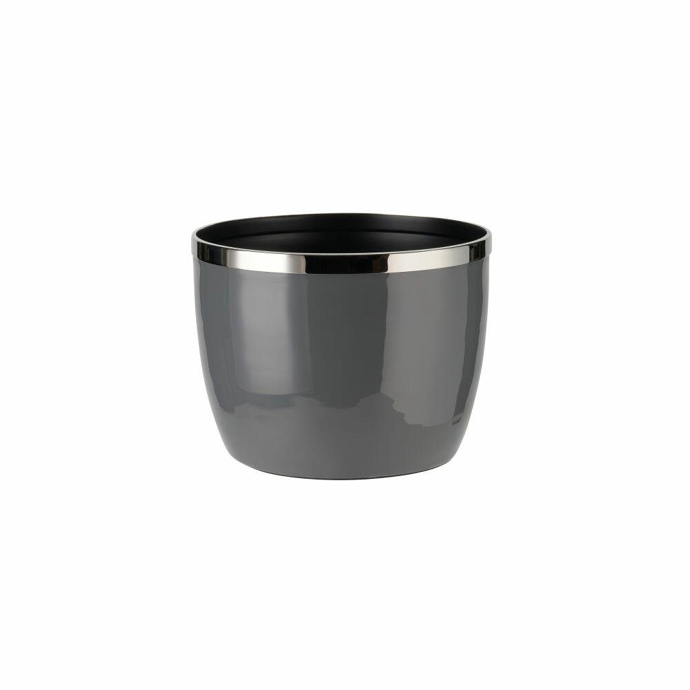 Giftcompany Übertopf Saigon M Dunkelgrau / Silber