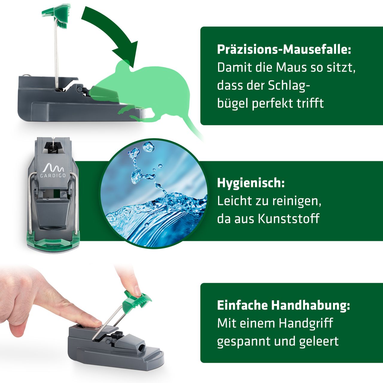 Gardigo Schlagmausefalle Profi 2er Set