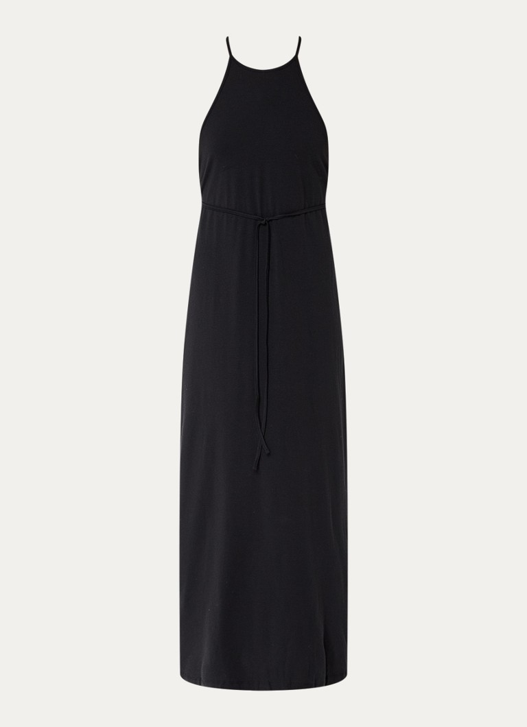 Selected Femme Anola midi dress in organic cotton blend with tie belt