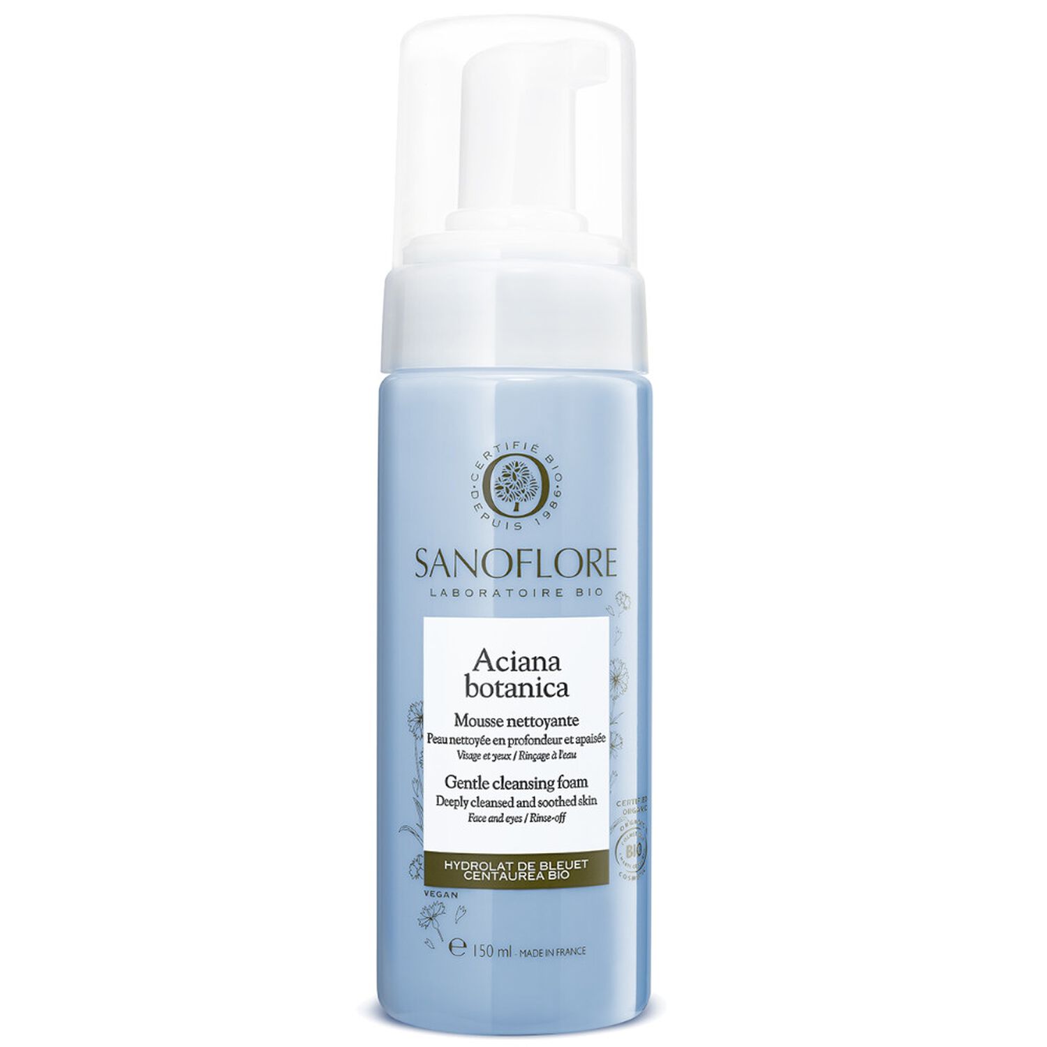 Sanoflore Aciana Botanica Mousse d'eau Nettoyante 150 ml